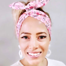 Load image into Gallery viewer, Breast Cancer Wired Headwraps
